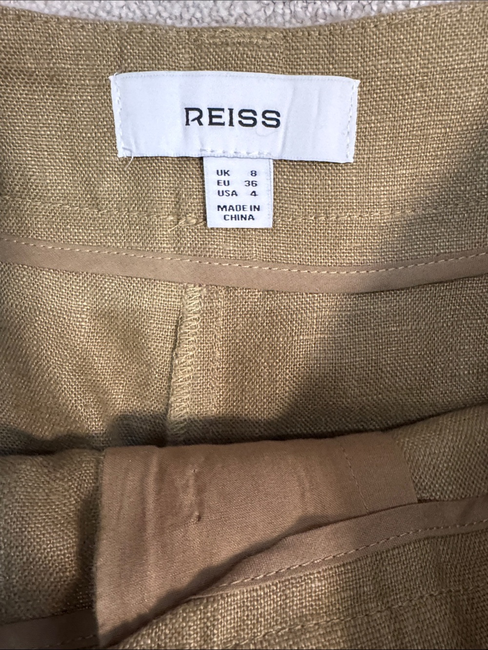 Reiss Ashby Wide Leg Linen Pants Size 4 - Picture 8 of 12